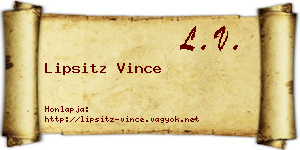 Lipsitz Vince névjegykártya